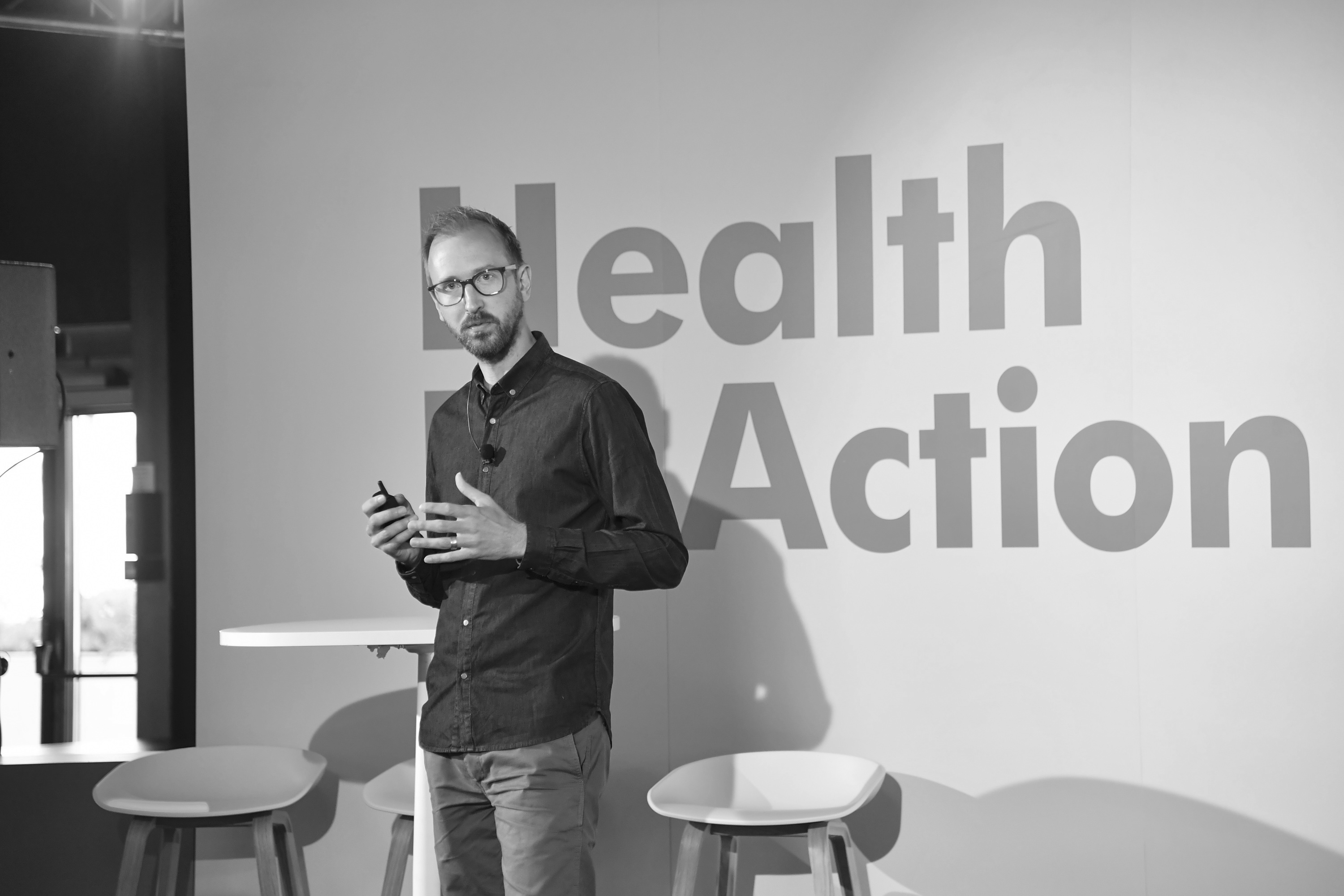 Dan Harris speaking at Cannes Lions Health
